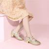 imagePANDANINJIA Girls Dress Shoes Kids Toddler Heels Pumps Flower Girl Mary Jane School Wedding Party Princess ShoesGold Glitter