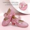 imagePANDANINJIA Girls Dress Shoes Kids Toddler Heels Pumps Flower Girl Mary Jane School Wedding Party Princess ShoesPink Glitter