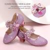 imagePANDANINJIA Girls Dress Shoes Kids Toddler Heels Pumps Flower Girl Mary Jane School Wedding Party Princess ShoesPurple Glitter