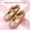 imagePANDANINJIA Girls Dress Shoes Kids Toddler Heels Pumps Flower Girl Mary Jane School Wedding Party Princess ShoesRose Gold Glitter