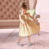 imagePANDANINJIA Girls Dress Shoes Kids Toddler Heels Pumps Flower Girl Mary Jane School Wedding Party Princess ShoesSilver Glitter