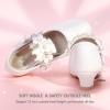 imagePANDANINJIA Girls Dress Shoes Kids Toddler Heels Pumps Flower Girl Mary Jane School Wedding Party Princess ShoesWhite Pu