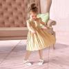 imagePANDANINJIA Girls Dress Shoes Kids Toddler Heels Pumps Flower Girl Mary Jane School Wedding Party Princess ShoesWhite Pu