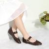 imagePANDANINJIA Girls Dress Shoes Studded Mary Jane Ballet Flats for Girl Pointed Toe Little Big Kid Flower Girl Party Formal Wedding ShoesDarkbrownpu