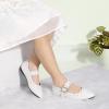 imagePANDANINJIA Girls Dress Shoes Studded Mary Jane Ballet Flats for Girl Pointed Toe Little Big Kid Flower Girl Party Formal Wedding ShoesWhitepu