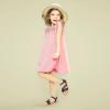imagePANDANINJIA Gina Girls Sandals Open Toe Summer Flats Dress Sandals Shoes ToddlerLittle KidBig KidDiana Black Pu