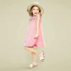 imagePANDANINJIA Gina Girls Sandals Open Toe Summer Flats Dress Sandals Shoes ToddlerLittle KidBig KidDiana White Pu