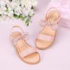imagePANDANINJIA Gina Girls Sandals Open Toe Summer Flats Dress Sandals Shoes ToddlerLittle KidBig KidElla Pink Pu