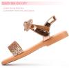 imagePANDANINJIA Gina Girls Sandals Open Toe Summer Flats Dress Sandals Shoes ToddlerLittle KidBig KidElla Rosegold Sequin