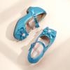 imagePANDANINJIA Girls Dress Shoes Toddler Little Big Kid Chunky Heels Wedding Party School PNEMY Flower Girl ShoesR Blue Glitter
