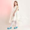 imagePANDANINJIA Girls Dress Shoes Toddler Little Big Kid Chunky Heels Wedding Party School PNEMY Flower Girl ShoesR Blue Glitter