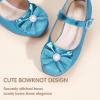 imagePANDANINJIA Girls Dress Shoes Toddler Little Big Kid Chunky Heels Wedding Party School PNEMY Flower Girl ShoesR Blue Glitter