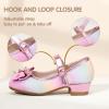 imagePANDANINJIA Girls Dress Shoes Toddler Little Big Kid Chunky Heels Wedding Party School PNEMY Flower Girl ShoesR Rainbow Glitter