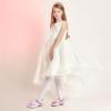 imagePANDANINJIA Girls Dress Shoes Toddler Little Big Kid Chunky Heels Wedding Party School PNEMY Flower Girl ShoesR Rainbow Glitter