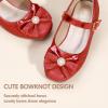imagePANDANINJIA Girls Dress Shoes Toddler Little Big Kid Chunky Heels Wedding Party School PNEMY Flower Girl ShoesR Red Glitter