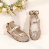 imagePANDANINJIA ToddlerLittle Kid Girls Angela Dress Mary Jane Ballet Flats Bow Flower Girl Wedding Party Ballerina Flat ShoesAg Champagne Sequin