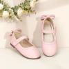 imagePANDANINJIA ToddlerLittle Kid Girls Angela Dress Mary Jane Ballet Flats Bow Flower Girl Wedding Party Ballerina Flat ShoesAg Pink Pu