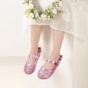 imagePANDANINJIA ToddlerLittle Kid Girls Angela Dress Mary Jane Ballet Flats Bow Flower Girl Wedding Party Ballerina Flat ShoesAg Pink Sequin