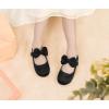 imagePANDANINJIA ToddlerLittle Kid Girls Angela Dress Mary Jane Ballet Flats Bow Flower Girl Wedding Party Ballerina Flat ShoesM Black Silk