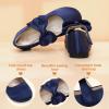 imagePANDANINJIA ToddlerLittle Kid Girls Angela Dress Mary Jane Ballet Flats Bow Flower Girl Wedding Party Ballerina Flat ShoesM Navy Silk