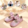 imagePANDANINJIA ToddlerLittle Kid Girls Angela Dress Mary Jane Ballet Flats Bow Flower Girl Wedding Party Ballerina Flat ShoesM Pink Glitter