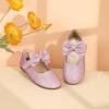 imagePANDANINJIA ToddlerLittle Kid Girls Angela Dress Mary Jane Ballet Flats Bow Flower Girl Wedding Party Ballerina Flat ShoesM Pink Glitter