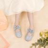 imagePANDANINJIA ToddlerLittle Kid Girls Angela Dress Mary Jane Ballet Flats Bow Flower Girl Wedding Party Ballerina Flat ShoesM Silver Glitter