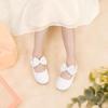 imagePANDANINJIA ToddlerLittle Kid Girls Angela Dress Mary Jane Ballet Flats Bow Flower Girl Wedding Party Ballerina Flat ShoesM White Pu