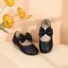 imagePANDANINJIA ToddlerLittle Kid Girls Angela Dress Mary Jane Ballet Flats Bow Flower Girl Wedding Party Ballerina Flat ShoesMe Black Pu