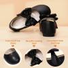 imagePANDANINJIA ToddlerLittle Kid Girls Angela Dress Mary Jane Ballet Flats Bow Flower Girl Wedding Party Ballerina Flat ShoesMe Black Pu