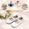 imagePANDANINJIA ToddlerLittle Kid Girls Angela Dress Mary Jane Ballet Flats Bow Flower Girl Wedding Party Ballerina Flat ShoesWhite Pu 01