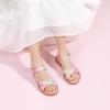 imagePANDANINJIA Elva Girls Sandals Open Toe Cute Flats Dress Sandals Cross Strappy Summer Shoes ToddlerLittle KidBig KidElva Rainbow Glitter