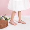 imagePANDANINJIA Elva Girls Sandals Open Toe Cute Flats Dress Sandals Cross Strappy Summer Shoes ToddlerLittle KidBig KidElva Rainbow Glitter