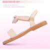 imagePANDANINJIA Gina Girls Sandals Open Toe Summer Flats Dress Sandals Shoes ToddlerLittle KidBig KidElla Beige Pu