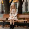 imagePANDANINJIA Girls Ankle Boots Side Zipper Toddler Little Big Kid Girls Dress BootsBlacksuede