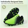 imagePANDANINJIA Girls Soccer Cleats Athletic Outdoor Boys Kids Football Cleats Little Big Kid Soccer ShoesGreenblack