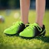 imagePANDANINJIA Girls Soccer Cleats Athletic Outdoor Boys Kids Football Cleats Little Big Kid Soccer ShoesGreenblack