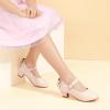 imagePANDANINJIA Girls ToddlerLittle Kid Jada Dress Mary Jane Pumps Bow Low Heels Party Wedding Princess ShoesBeige Pu