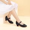 imagePANDANINJIA Girls ToddlerLittle Kid Jada Dress Mary Jane Pumps Bow Low Heels Party Wedding Princess ShoesBlack Pu