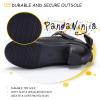 imagePANDANINJIA Girls ToddlerLittle Kid Jada Dress Mary Jane Pumps Bow Low Heels Party Wedding Princess ShoesBlack Pu