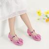 imagePANDANINJIA Girls ToddlerLittle Kid Jada Dress Mary Jane Pumps Bow Low Heels Party Wedding Princess ShoesLisa Pink Sequin