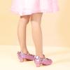 imagePANDANINJIA Girls ToddlerLittle Kid Jada Dress Mary Jane Pumps Bow Low Heels Party Wedding Princess ShoesPink Sequin