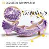 imagePANDANINJIA Girls ToddlerLittle Kid Jada Dress Mary Jane Pumps Bow Low Heels Party Wedding Princess ShoesPurple Sequin