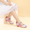 imagePANDANINJIA Girls ToddlerLittle Kid Jada Dress Mary Jane Pumps Bow Low Heels Party Wedding Princess ShoesRainbow Glitter