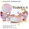 imagePANDANINJIA Girls ToddlerLittle Kid Jada Dress Mary Jane Pumps Bow Low Heels Party Wedding Princess ShoesRainbow Glitter