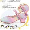 imagePANDANINJIA Girls ToddlerLittle Kid Jada Dress Mary Jane Pumps Bow Low Heels Party Wedding Princess ShoesRainbow Glitter