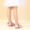 imagePANDANINJIA Girls ToddlerLittle Kid Jada Dress Mary Jane Pumps Bow Low Heels Party Wedding Princess ShoesRainbow Glitter
