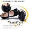 imagePANDANINJIA Girls ToddlerLittle Kid Jada Dress Mary Jane Pumps Bow Low Heels Party Wedding Princess ShoesRuby Black Pu