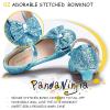 imagePANDANINJIA Girls ToddlerLittle Kid Jada Dress Mary Jane Pumps Bow Low Heels Party Wedding Princess ShoesRuby Blue Sequin