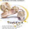imagePANDANINJIA Girls ToddlerLittle Kid Jada Dress Mary Jane Pumps Bow Low Heels Party Wedding Princess ShoesRuby Gold Sequin